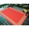 thumbnail image 1 of 6'7" x 9'7" Contemporary Geometric, Sunset Indoor & Outdoor Rug-1113, 1 of 2
