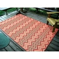 thumbnail image 1 of 6'7" x 9'7" Geometric Zigzag, Sunset Indoor & Outdoor Rug-1112, 1 of 2