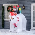 thumbnail image 1 of 6.75 FT Tall Christmas Inflatable Penguins on Polar Bear, LED Lights Outdoor Indoor Holiday Decorations, Christmas Blow up Lawn Inflatables for Christmas Home Yard Decoration, 1 of 7