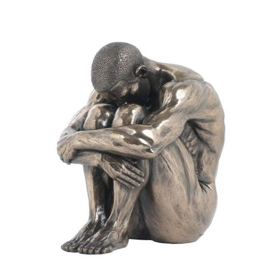 6.75 Inch Figure Seated Male Nude Arms about Legs Display Decor