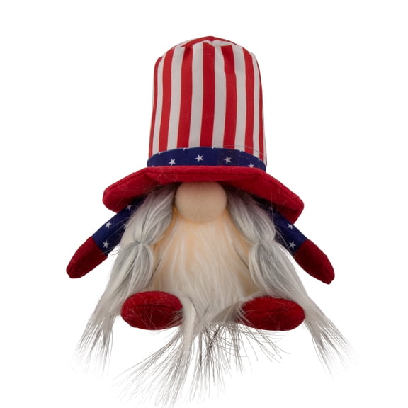 Northlight Lighted Americana Girl Patriotic Gnome - 6.75"