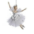 thumbnail image 1 of 6.75" Snow Queen Ballerina Christmas Ornament – Hand-Painted Winter Ballet Figurine with Glitter Accents for Holiday Tree Decor, 1 of 3