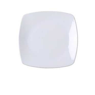 6.75 x 0.5 in. Mainland Porcelain Square Plate with Rounded Corner, Super White - Pack of 36