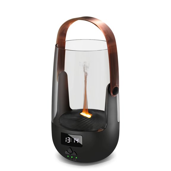 6.76oz Volcanic Flame Aromatherapy Humidifier with Waterless Auto Shut-off Protection, Changeable Two Colors, Exclusive Style, Suitable for Spa, Home Yoga, Office, Bedroom,, Christmas