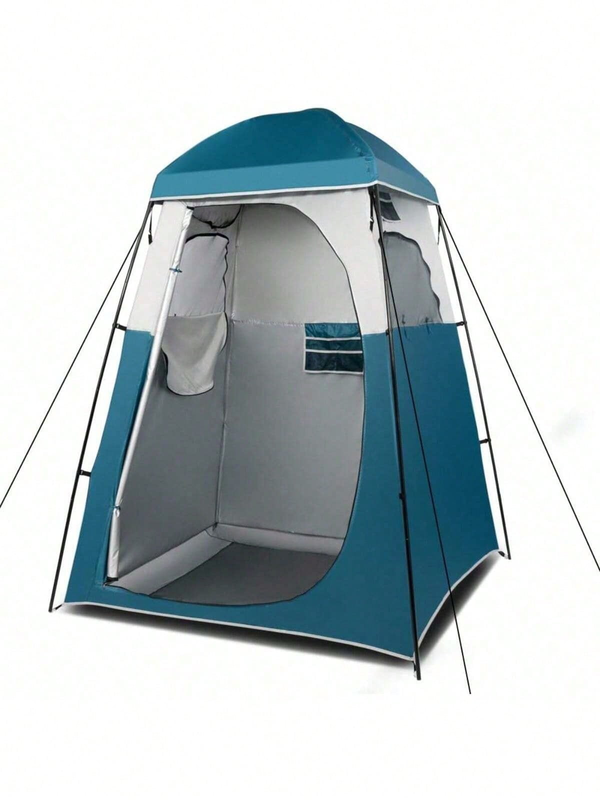 6.7FT Shower Tent, Changing Room Tent for Portable Toilet, with Mesh Floor and Carrying Bag, Lightweight & Sturdy, Perfecr for Camping, Boat, Dressing Outdoor or Indoor
