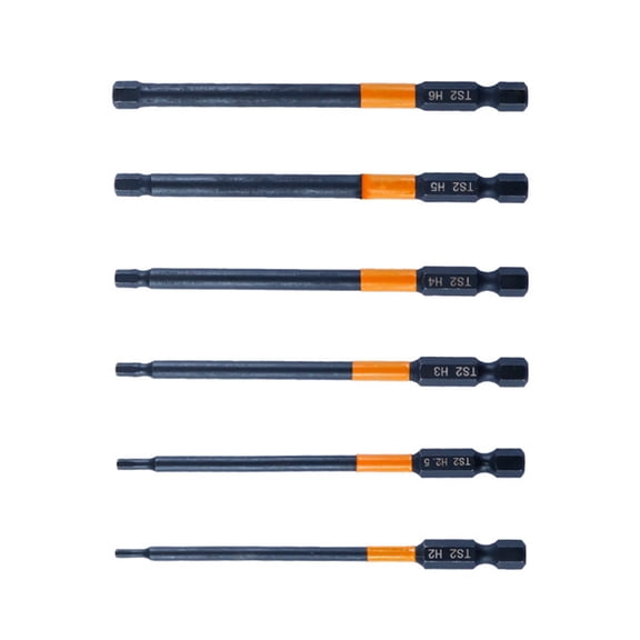6/7Pcs Hexagonal Screwdriver Long Bit Set Allen Wrench Drill Bit Set Tip for Screwdriver Assembling Accessories