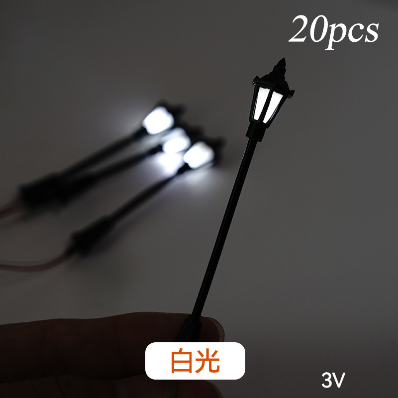 Mini Model Lighting 6.7cm Miniature Courtyard Lamp 3V Led Road Light Model Kits Diy Micro ...
