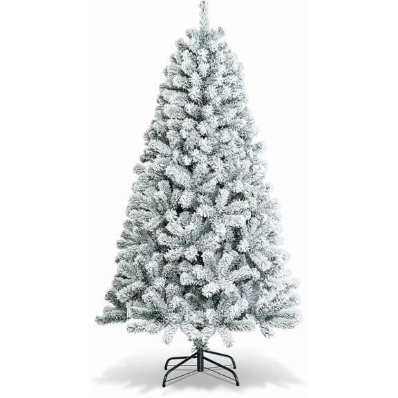 6/7ft Christmas Tree Small Artificial Pencil Tree Fake Christmas Tree with Lights Stand for Xmas Home Office Holiday Decoration