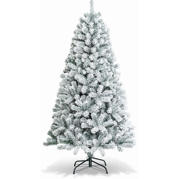 6/7ft Christmas Tree Small Artificial Pencil Tree Fake Christmas Tree with Lights Stand for Xmas Home Office Holiday Decoration