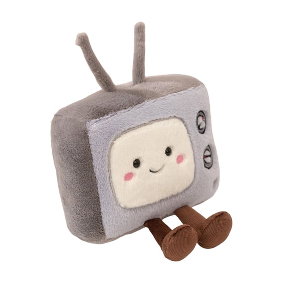 6.7in Creative TV Radio Plush Toy, Decorative Stuffed Animal for Home Office, Soft Material Doll for Bedroom, Unique Gift for Adults Television Plush