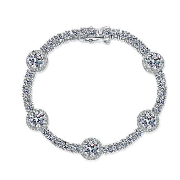 6/7inch Moissanite Bracelets for Women D Color VVS1 clarity Diamond Bracelet S925 Sterling Silver Moissanite Tennis Bracelet with Certificate