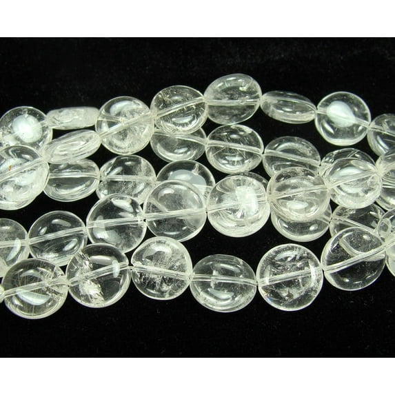 6-7mm 15.5 Inches Natural Crystal Smooth Coin Beads Genuine Gemstone Natural Jewelry Making