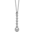thumbnail image 1 of 6.7mm 925 Sterling Silver Rhodium Plated Polished Beads With 2 Inch Extension Necklace 16 Inch Pendant Necklace for Wome, 1 of 2