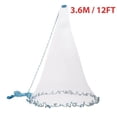 thumbnail image 1 of 6/8/10/12/16FT Fishing Cast Net Bait Easy Throw Hand Cast Strong Nylon Mesh USA, 1 of 9