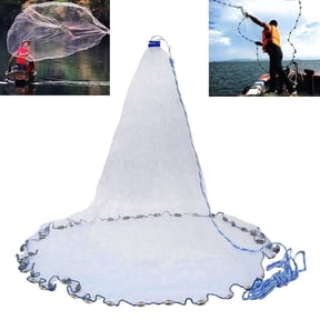 6/8/10/12/16FT Fishing Cast Net Bait Easy Throw Hand Cast Strong Nylon Trap Fishing Net