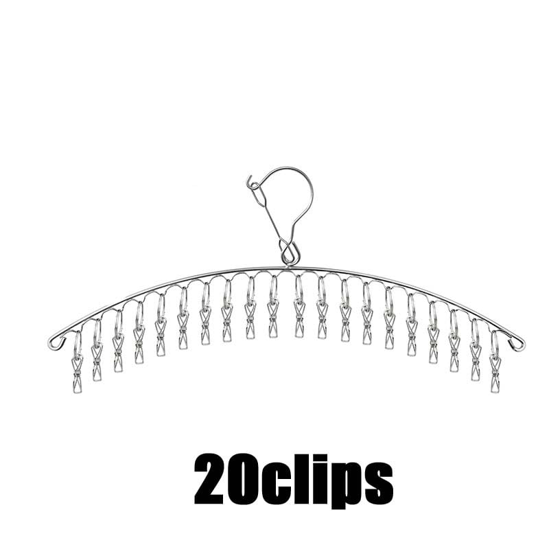 6/8/10/20 Stainless Steel Clips Laundry Airer Hanger Underwear Socks