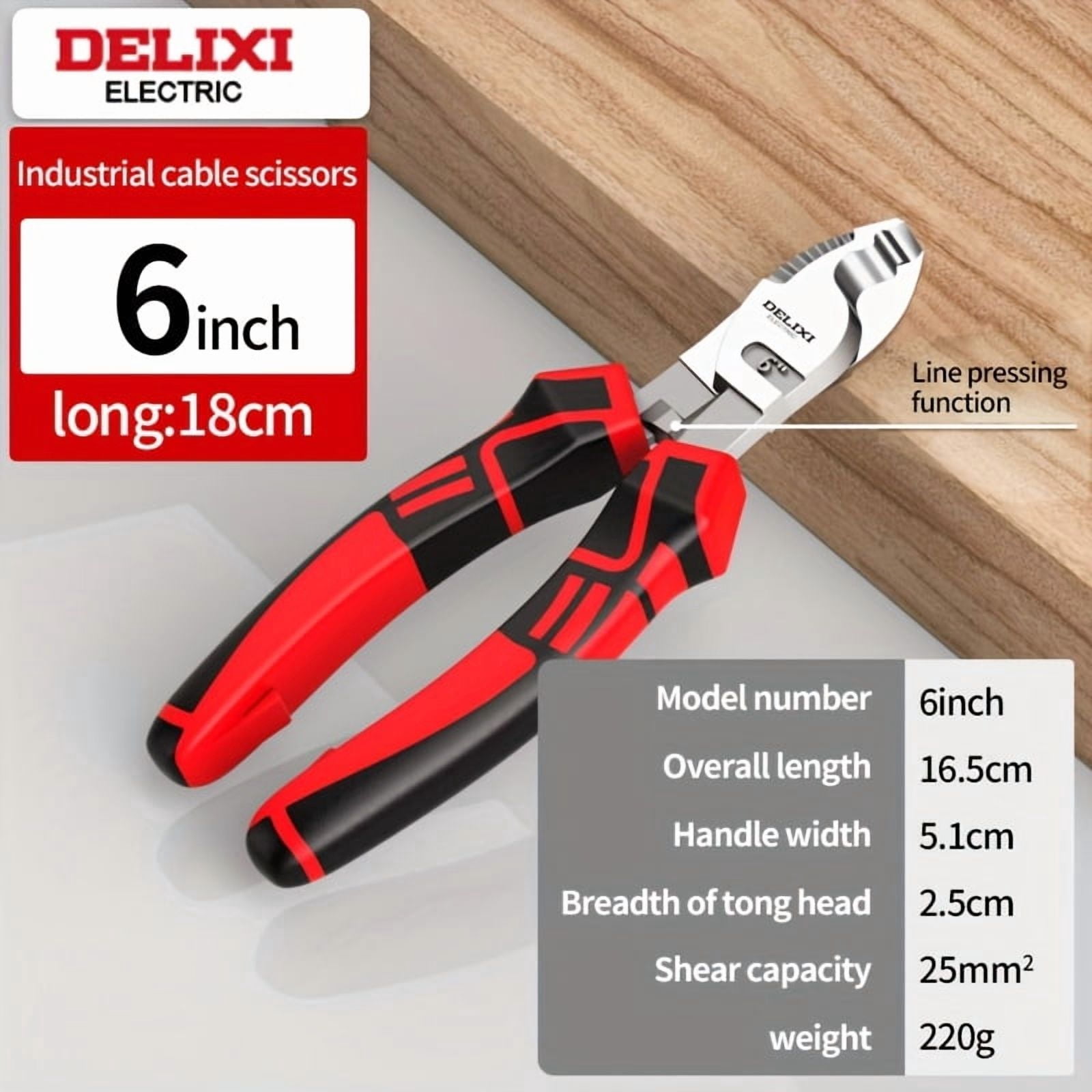 6/8/10 Inch Cable Cutter, Wire Cutter, with Stripping Hole, Manual Tool, Suitable for Home Decoration, Electrician, Cable Cuttin