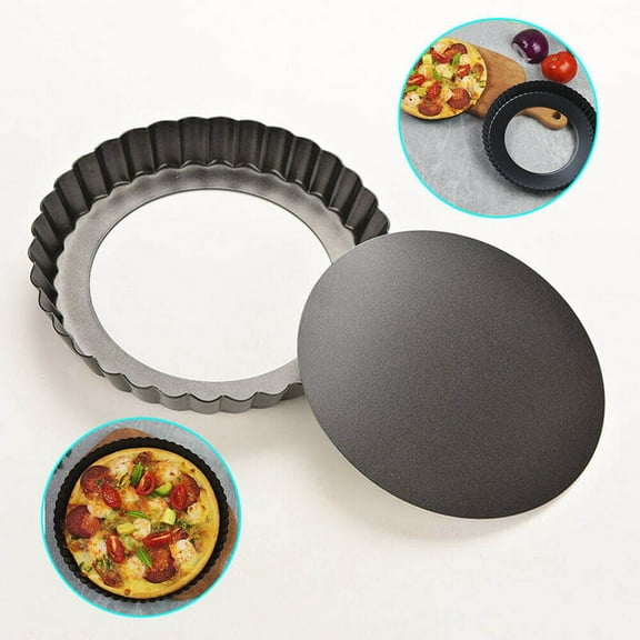 6/8/10 Inch Cake Tart Removable Non Bottom Baking Pastry Molding Pan Trays 8Inch YIWEI