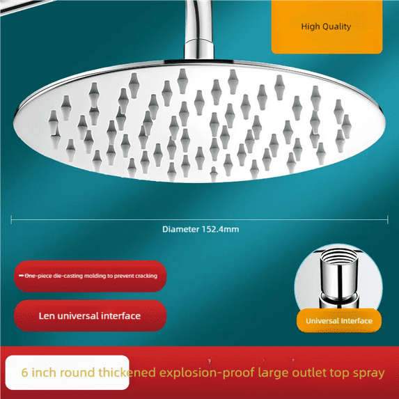 6/8/10 Inch Rainfall Shower Head,High Pressure Shower Head,Water Saving,Top Rain Shower Faucet Bathroom Accessories (6inch 2)