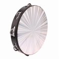 thumbnail image 1 of 6/8/10 Inch Wooden Radiant Tambourine Handbell Hand Drum With Double Row Jingle Musical Educational Instrument, 1 of 9