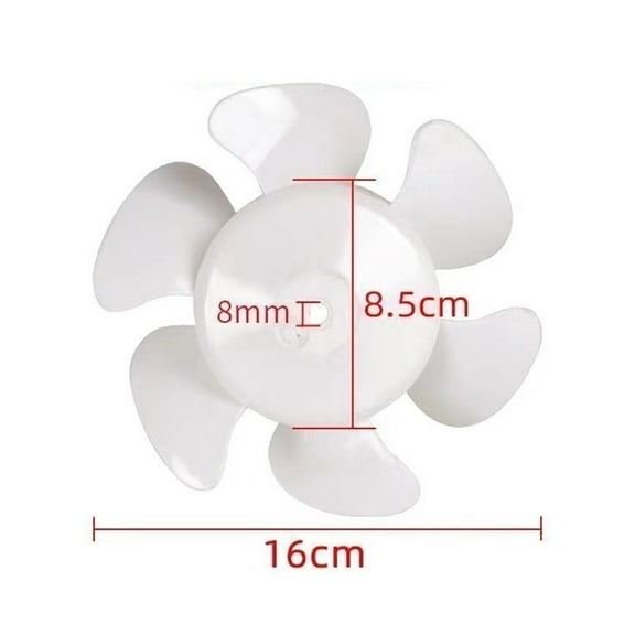 6/8/10 Inches Exhaust Fan Blade 6 Leaves Electric Fan Replacement Fan Blade Hvac Systems Parts