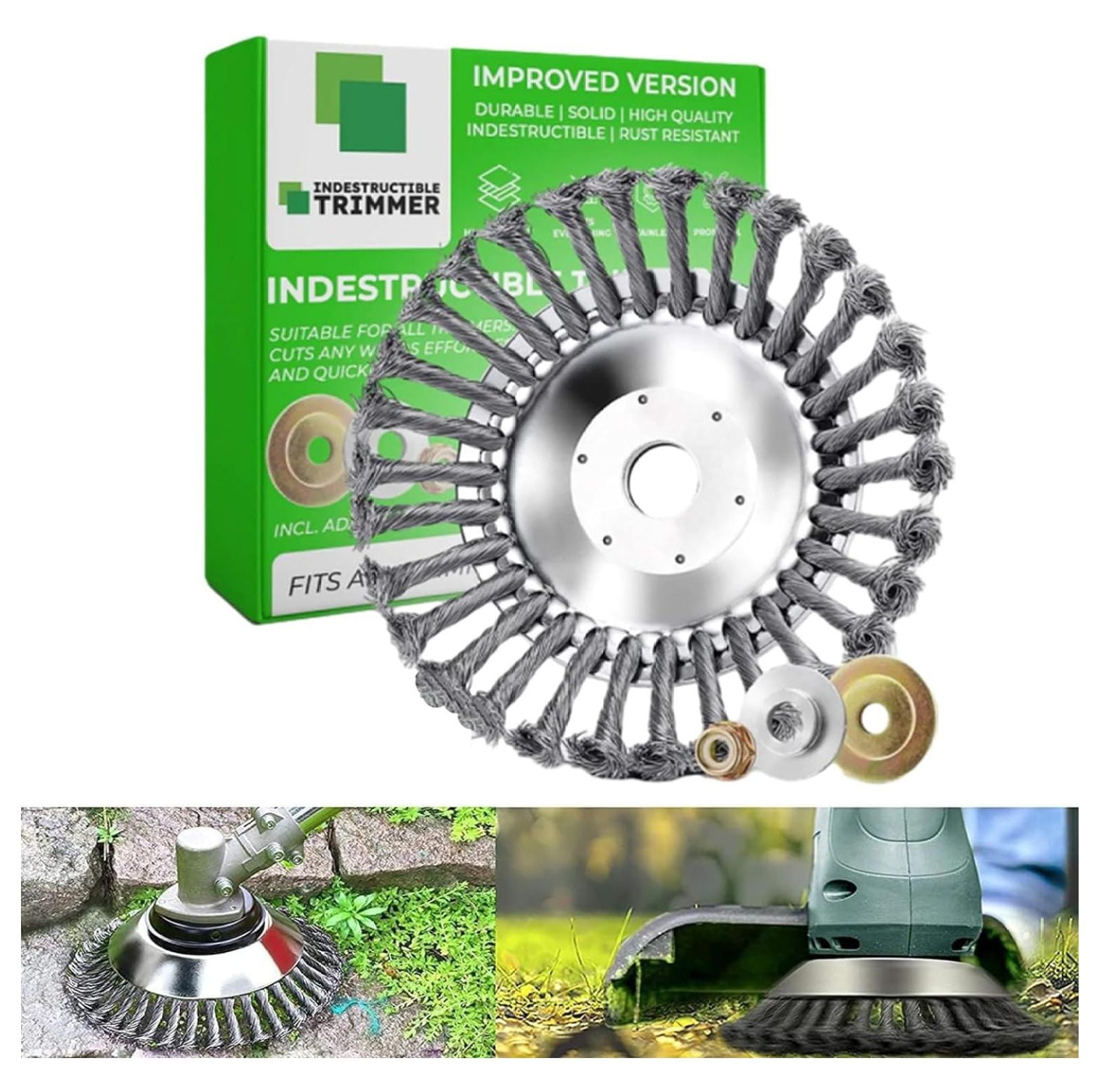 6/8/10" Indestructible Trimmer Head, 2024 New Upgraded Indestructible