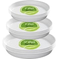 thumbnail image 1 of 6 8 10 inch Plant Saucer, 12 Pcs Heavy Sturdy Plastic Planter Trays Pot Tray for Indoor Outdoor, Plant Water Plate Drip Trays for Pots, (White), 1 of 16