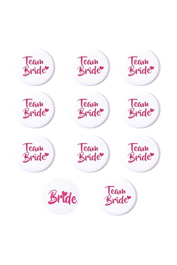 6/8/11Pcs Wedding Party Button Pins, Bride and Bride Squad Pins, Wedding Party Badge Pins Bride Family Gift Supply