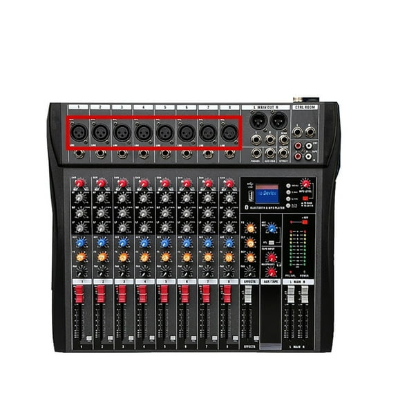 6 8 12 Channel Professional Mixer Computer Sta Recording USB Sound Card DJ Controller Mixer Digital Consoles ,Easy to Use