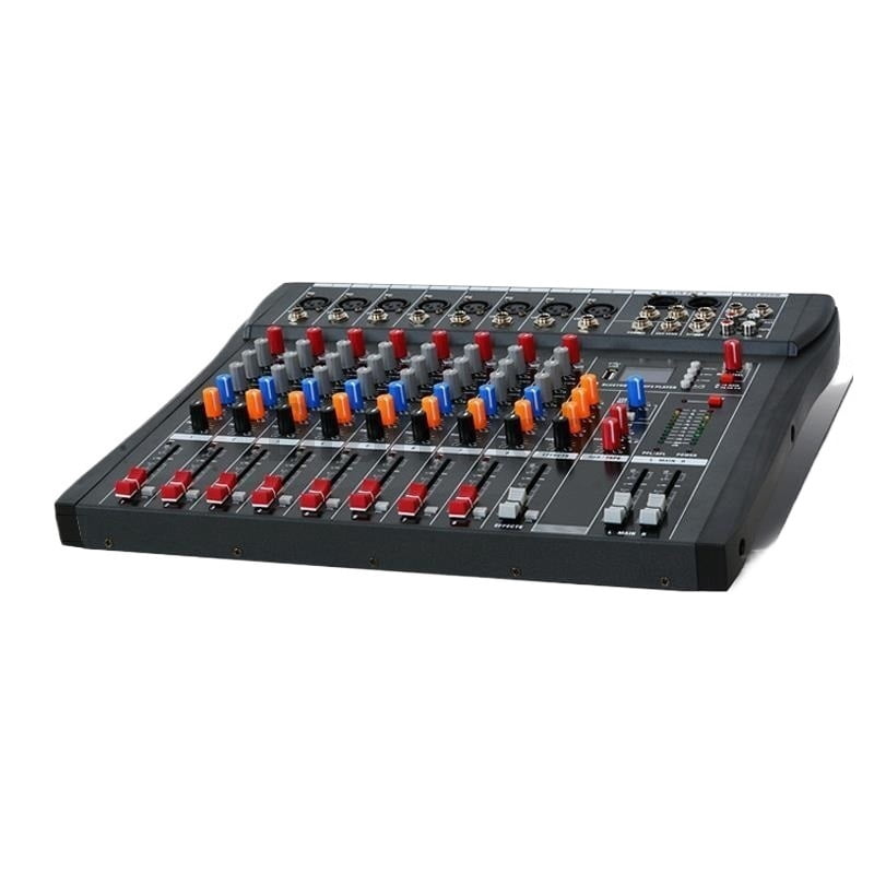 6/8/12 Channels Professional Studio Mixer bluetooth USB DJ Sound Mixing Console 48V Phantom Powers Monitor Amplifier ,Easy to Operate