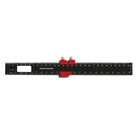 6/8/12Inch Slide Ruler Professional Track Ruler Woodworking Ruler Measuring Marking Gauge Inch and Metric Scribing Ruler