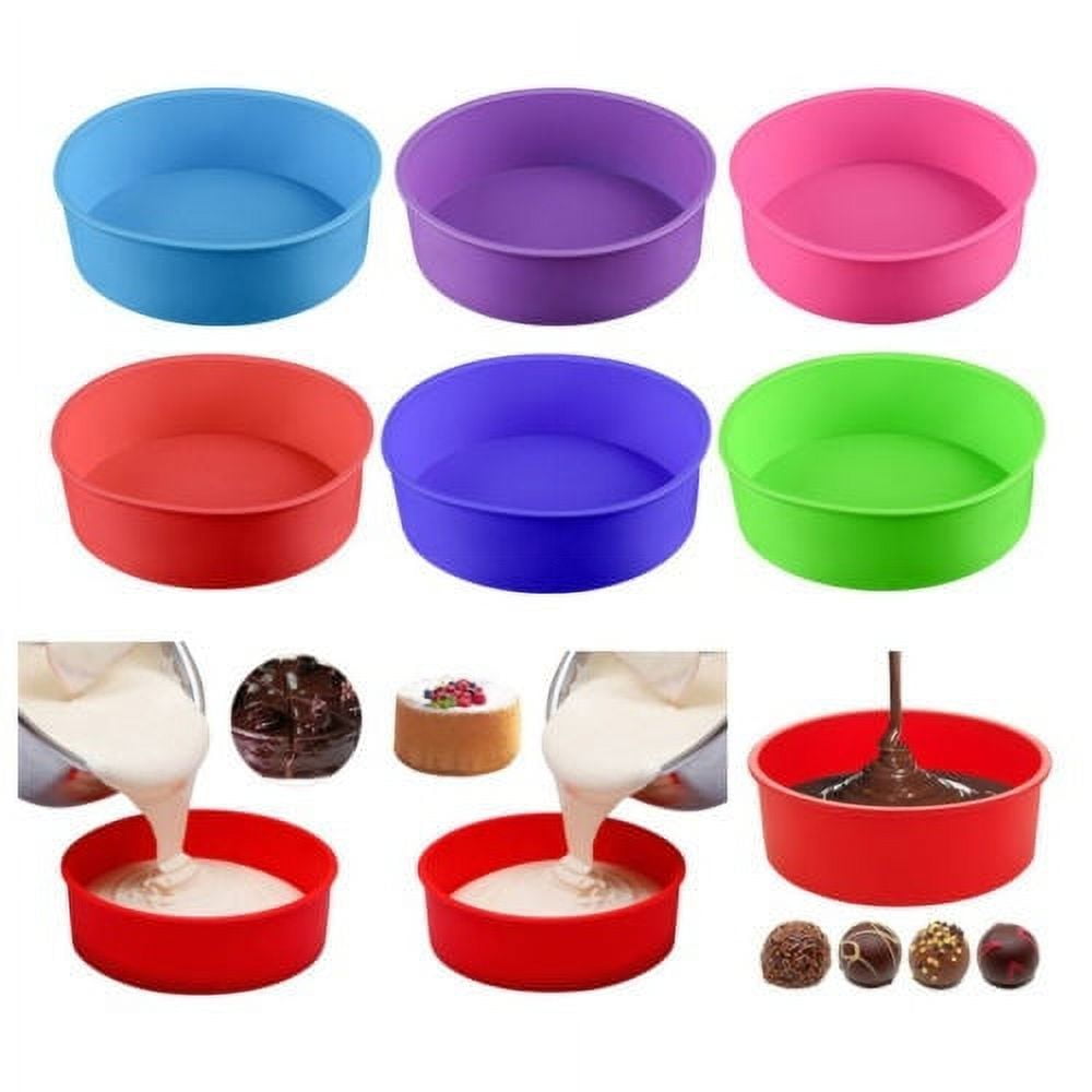 6/8/9 Silicone Round Bread Mold Cake Pan Muffin Bakeware Mold