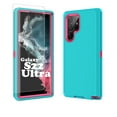 thumbnail image 1 of 6.8" Galaxy S22 Ultra 5G Cases, Njjex Heavy Duty Shockproof Protective Case for Galaxy S22 Ultra (6.8 Inch) with Tempered Glass Screen Protector - Turquoise, 1 of 7