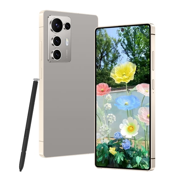 6.8" HD Screen Unlocked Cell Phone, 6GB+64GB Unlocked Phones, Android Smartphone, Built in Pen, 13MP+48MP Camera/4G/Dual SIM/Face ID/GPS (Grey)