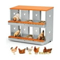 thumbnail image 1 of 6/8 Hole Heavy Duty Metal Chicken Nesting Box Two-Tier Laying Hen Box, Rustproof & Easy-Clean Design for Chic ken C oop, Poultry Farm, 1 of 9