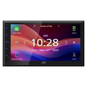 JVC KW-M695BW 6.8-In. Car In-Dash Unit, Double-DIN Digital Receiver with WSVGA Touch Screen, Wireless Android Auto/Apple CarPlay, and SiriusXM Ready