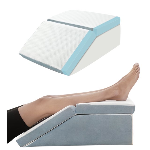 6&8 Inch Adjustable Leg Elevation Pillows for Sleeping, Memory Foam