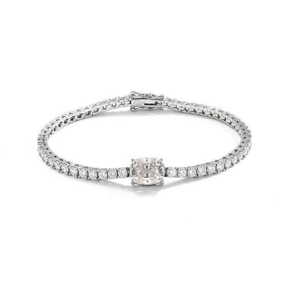 6-8 Inches Moissanite Tennis Bracelet for Women D Color VVS1 S925 Sterling Silver Lab Created Diamond Tennis Bracelet Perfect for Daily Wear