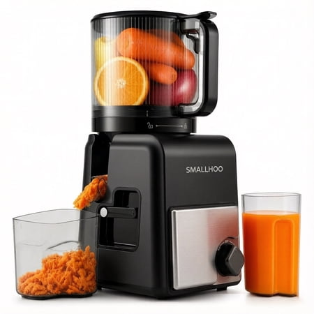 SMALLHOO Juicer Machines 6.5" Extra Wide Chute, 3-in-1 for Juice, Sorbet & Nut Milk, Cold Press Juicer for Whole Fruit, Quiet, Easy to Clean & BPA-Free