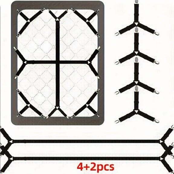 6/8 Pcs Of Multifunctional Metal Bed Sheet Fixing Clip, Suitable For Bed Sheets, Blankets, Tablecloths, Sofa Covers, And Tents, Easily Creating A Clean Space.