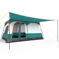 thumbnail image 1 of 6-8 Person Family Camping Tent with 2 Rooms and 2 Doors, Waterproof Tent for Camping Hiking, 1 of 9