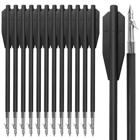 6.8" Plastic Hunting Fishing Bolts Arrows for 50-130 lbs Pistol Crossbow bowfish, Pack of 12