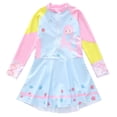 thumbnail image 1 of 6-8 T Swimming Suit For Girls Girls Long Sleeve Swimsuit Jumpsuit Rash Guard Piece Bathing Suit for Sun and Comfort, 1 of 3
