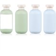 thumbnail image 1 of 6.8 oz Plastic Travel Shampoo Bottles, Refillable Flip Cap Squeeze Bottles for Toiletries, Large Leakage-proof Travel Shampoo and Conditioner Container (Blue and Green), 1 of 11