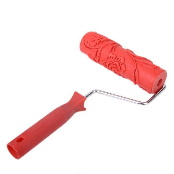 6.85"""""""" Wall Empaistic Flower Pattern Painting Roller w/ Handle DIY
