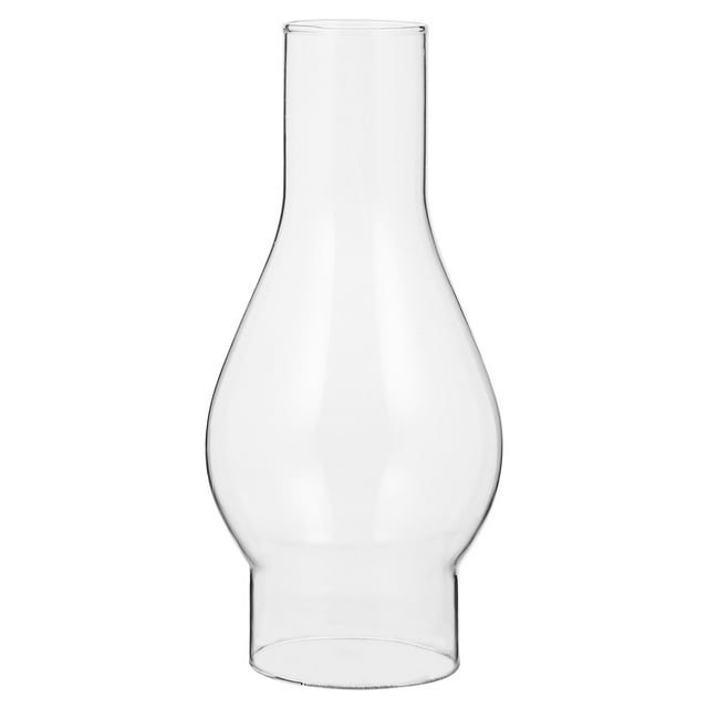 6.88 in. Oil Lamp Chimney Glass Cover, Clear Kerosene Lamp Shade for