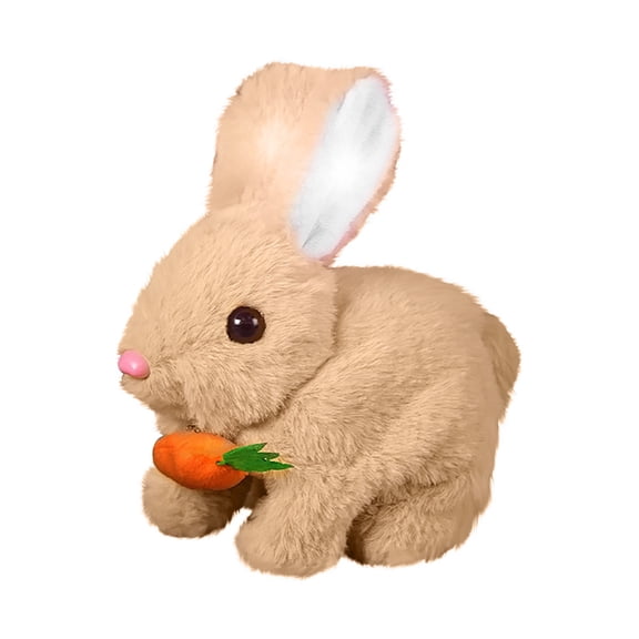 6.89Inch Bunny Interactive Electronic Pet Plush with Sounds and Movements Animated Walking Wiggle Ears Twitch Nose, Perfect Christmas Birthday Easter Gifts, Easter Basket Stuffers