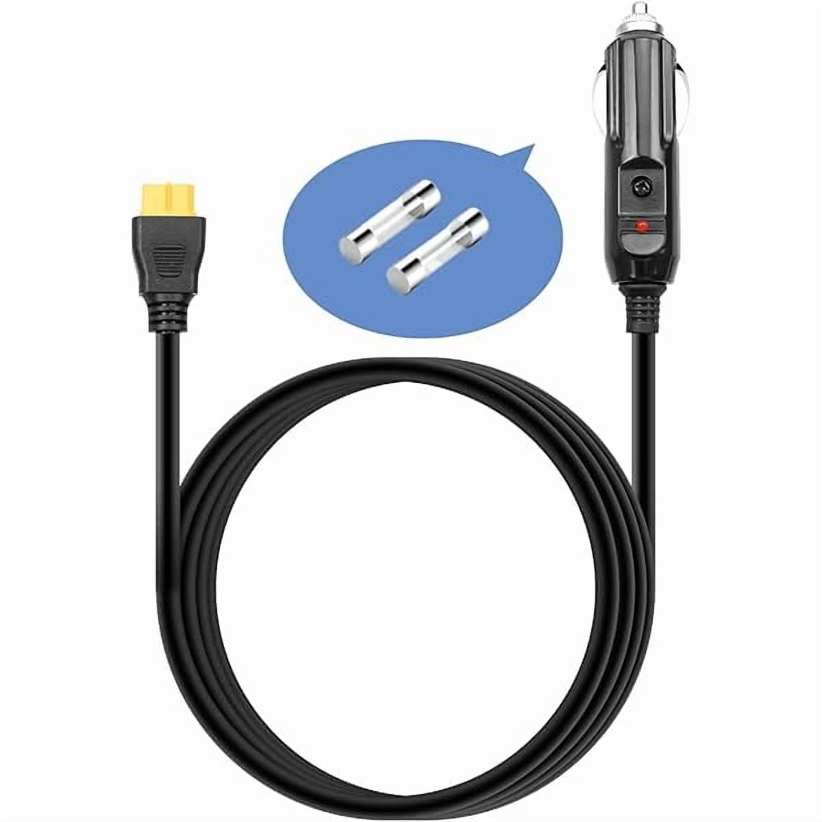 6.8FT Portable12V/24V car Charger Suitable Compatible Ecoflow Delta/River, Bluetti EB55, Anker 757/767 and XT60 connectors Solar Power Plants, for Ecoflow Wave 2 Cigarette Lighter Cables
