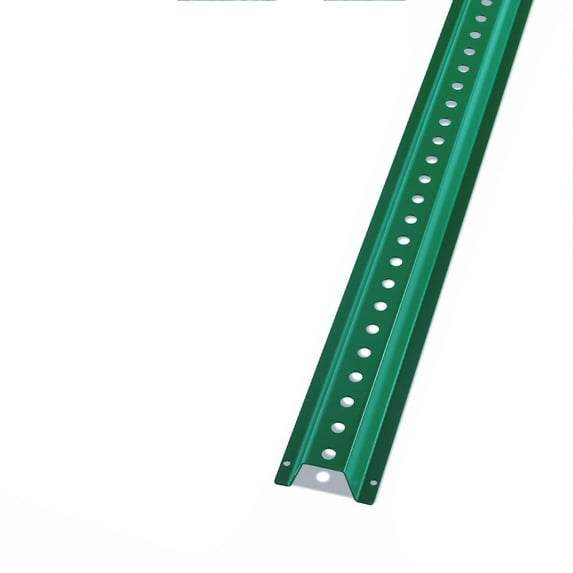 6/8FT U-Channel Sign Post, Green Heavy Duty Steel Fixed Fence Post, Steel Fence U-Channel Sign for Garden, Courtyard, Farm or Traffic Intersection