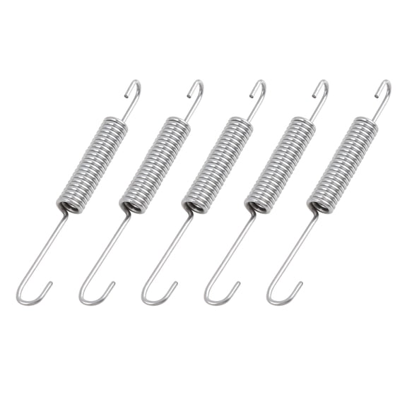 6.8cm Length Silver Tone Motorcycle Motorbike Return Spring for GN125 5pcs
